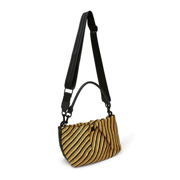 THINK ROYLN • Savannah Woven Design Raffia Top Handle Crossbody Bag Purse 3ways - Picture 3 of 11